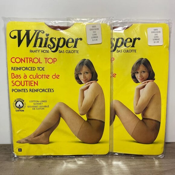 Whisper LONG Panty Hose Control Top Cinnamon 5'4"-5'6" 120-135 lbs - Picture 1 of 4